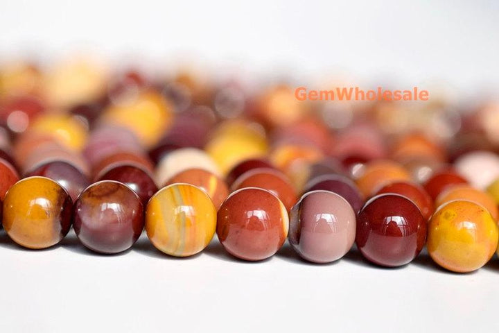 15.5" 4mm/6mm Natural moukaite/mookaite jasper round beads