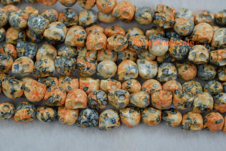 Rain flower stone - Skull- beads supplier