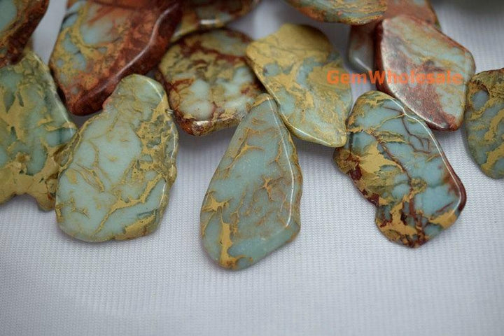 Sediment,impression jasper,emperor jasper,Aqua terra jasper - Nugget- beads supplier