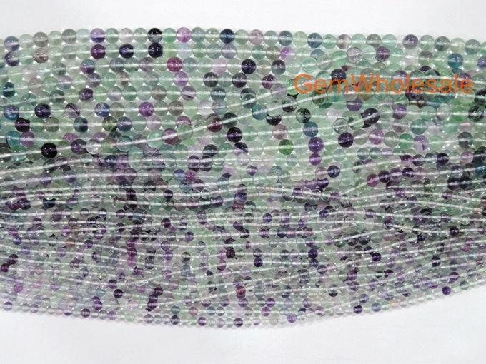 15.5" Natural rainbow fluorite stone round beads 4mm/6mm/8mm/10mm/12mm
