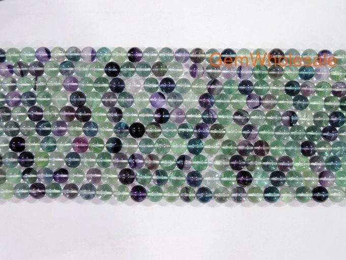 15.5" Natural rainbow fluorite stone round beads 4mm/6mm/8mm/10mm/12mm