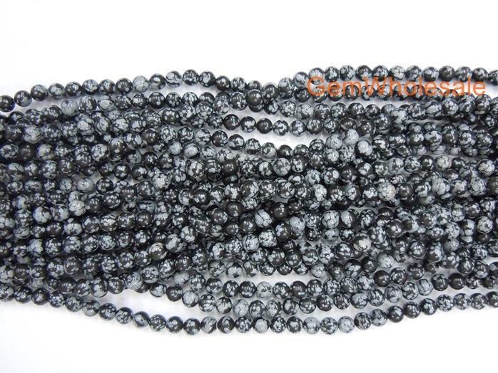 Snowflake Obsidian - Round- beads supplier