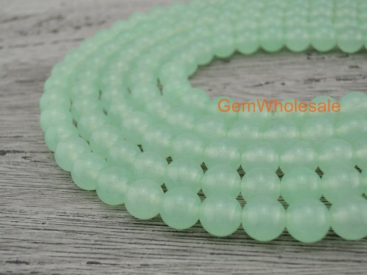 15" 6mm/8mm/10mm/12mm green Malaysian jade Round beads gemstone
