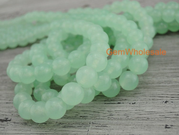 15" 6mm/8mm/10mm/12mm green Malaysian jade Round beads gemstone