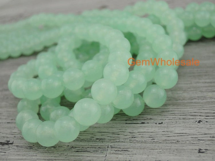 15" 6mm/8mm/10mm/12mm green Malaysian jade Round beads gemstone