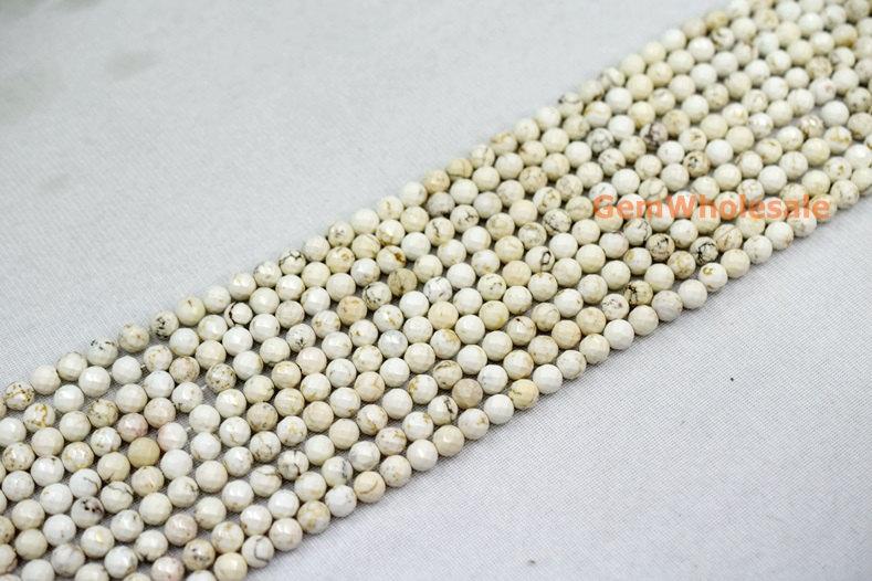 Howlite - Round faceted- beads supplier