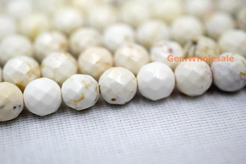 Howlite - Round faceted- beads supplier