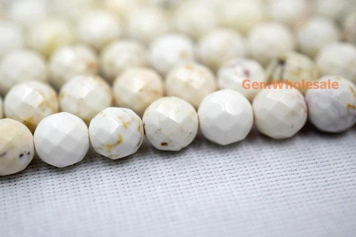 Howlite - Round faceted- beads supplier