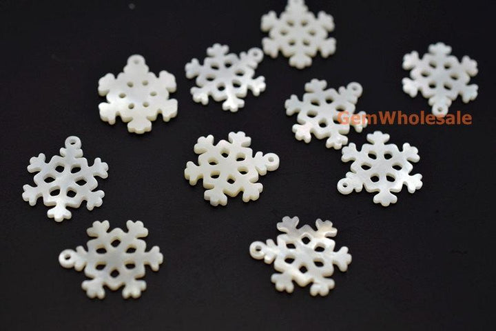White MOP - Snowflake- beads supplier
