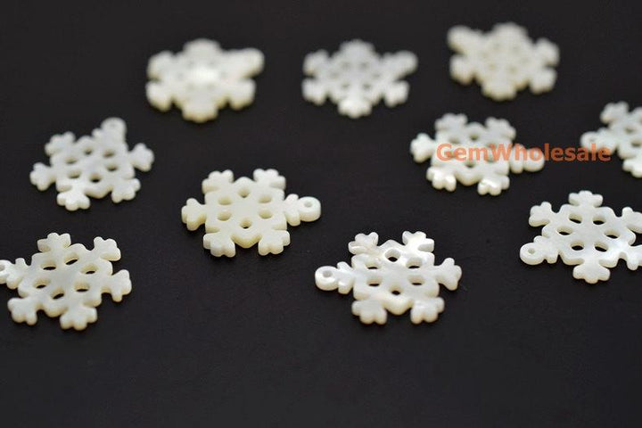 White MOP - Snowflake- beads supplier
