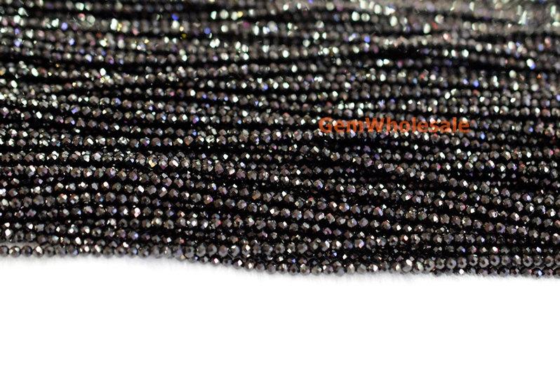 Black Spinal - Round faceted- beads supplier