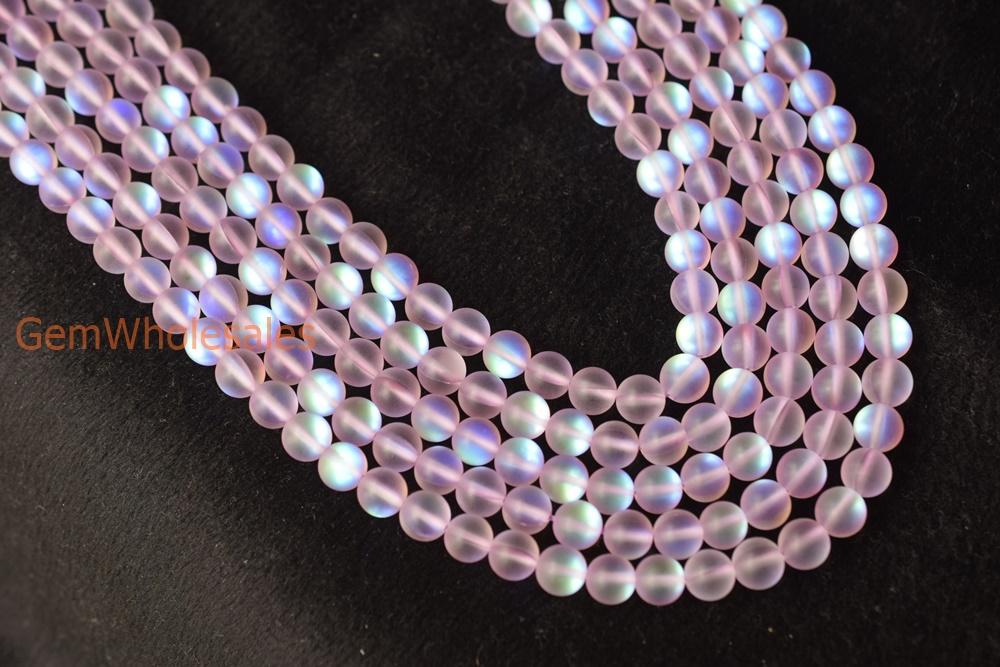 Synthetic Moonstone - Round- beads supplier